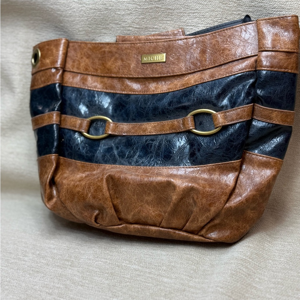 Miche Two-Tone Brown and Black shell Bag